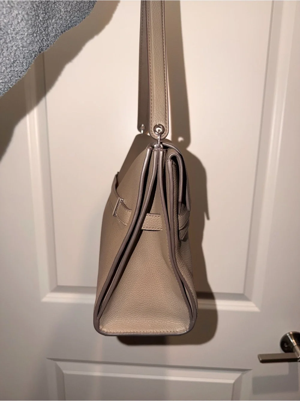 Tory Burch Taupe Leather Shoulder Bag